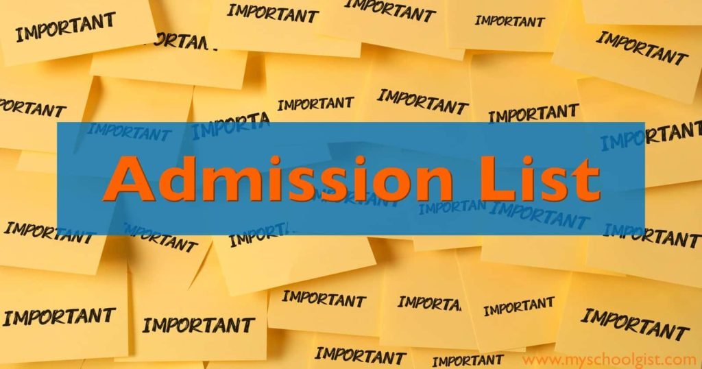DASAC admission list
